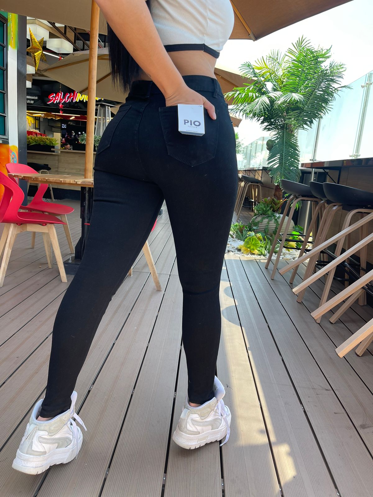JEAN SKINNY NEGRO MATE